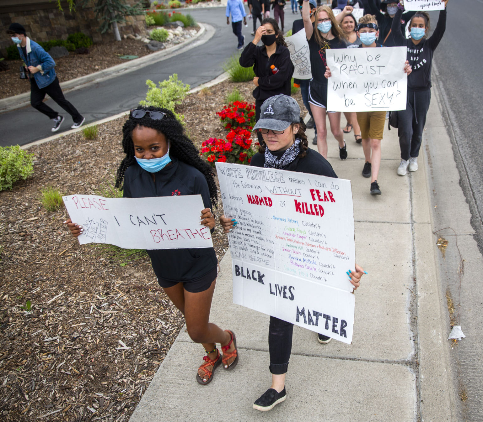 Citizens gather to protest police brutality
